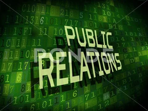 Public Relations Words Isolated On Digital Background