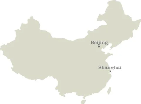 Public republic of China map Illustrazione stock