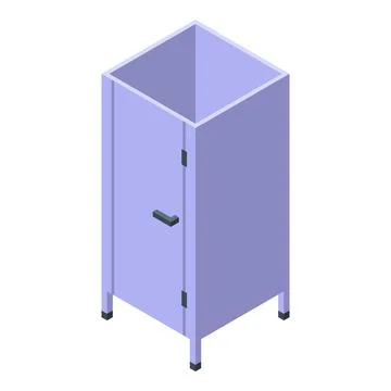 Public restroom icon isometric vector. Wc toilet Ilustración de archivo