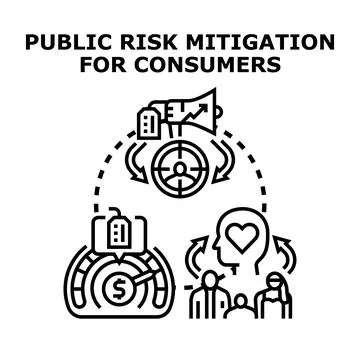Public risk mitigation for consumers concept illustration Stock Illustration
