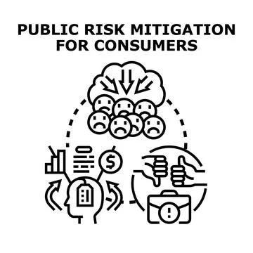 Public risk mitigation for consumers concept Stock Illustration