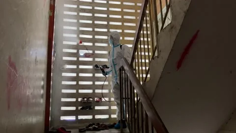 Public Sanitization Stock Footage 154847590