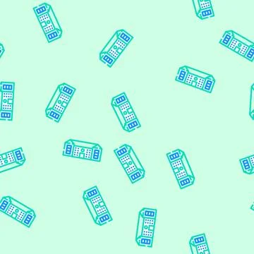 Public school building vector seamless pattern Stock Illustration