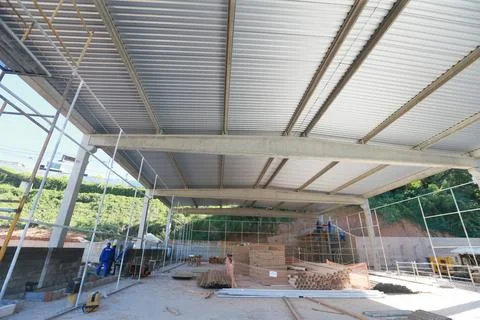 Public school construction Stock Photos