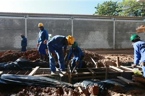 Public school construction Stock Photos