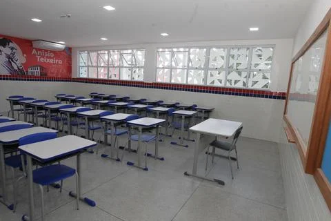 Public school in the state network Stock Photos