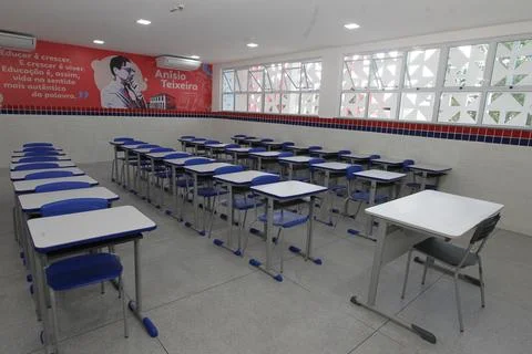 Public school in the state network Stock Photos