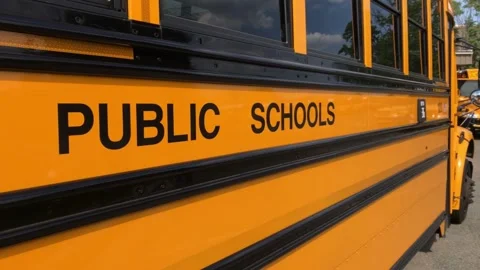 Public Schools Bus -054 Video stock 133753990