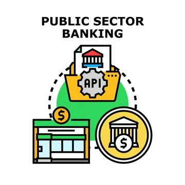Public sector banking api for financial transactions イラスト素材