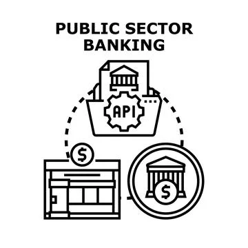 Public sector banking api for financial transactions イラスト素材