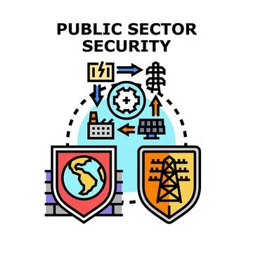 Public sector security providing global energy protection Stock Illustration