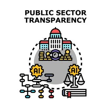 Public sector transparency using artificial intelligence improving accounta.. Stock Illustration