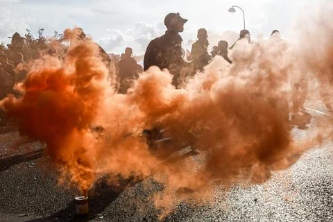 Public sector workers strike and protest in Paris, France - 29 Sep 2026 Stock Photos