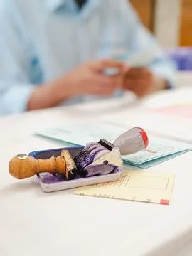 Public Service Administration and Document Verification Process Stock Photos