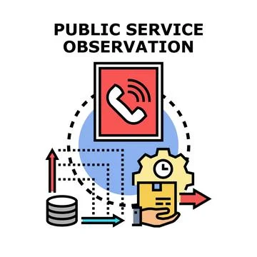 Public service observation support and feedback system Stock Illustration