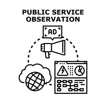 Public service observation vector concept illustration イラスト素材
