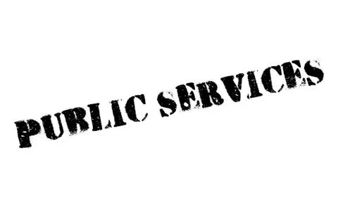 Public Services rubber stamp Illustrazione stock