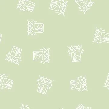 Public shaming line seamless pattern イラスト素材