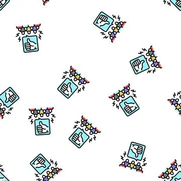 Public shaming vector seamless pattern 스톡 일러스트
