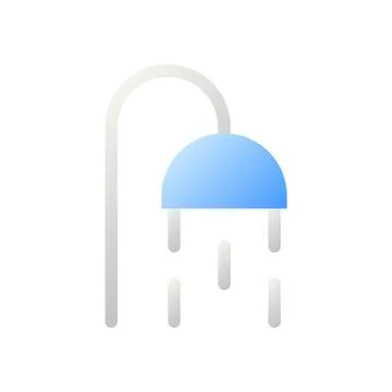 Public shower option flat gradient two-color ui icon イラスト素材