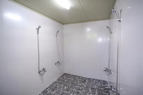 Public Shower Room Facility Fotos de archivo