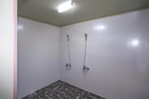 Public Shower Room Facility 스톡 사진