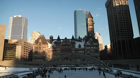 Public skating rink Stock Footage 55852605