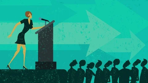 Public Speaker Stock Footage 93554202