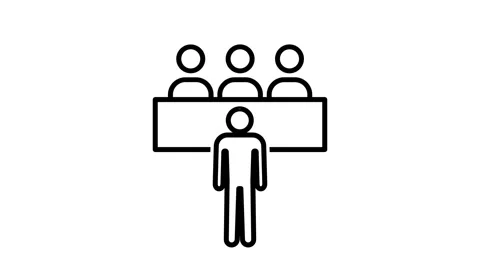 Public Speaker Icon Stock Footage 343508062