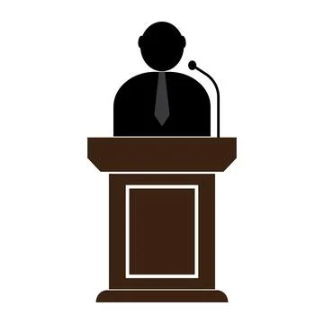 Public speaker icon Stock Illustration