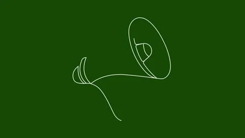 Public speaker one line drawing animation Stock Footage 285992524