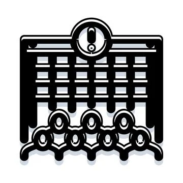 Public speaking communication with engaged audience icon Illustration