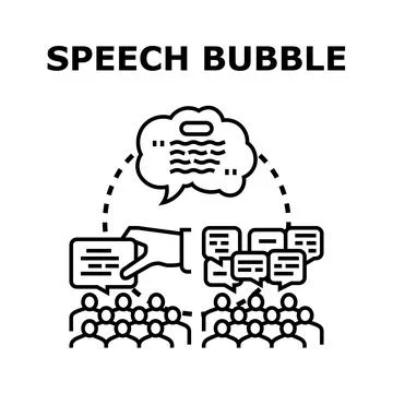 Public speaking communication speech bubble concept 스톡 일러스트