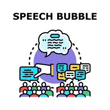 Public speaking communication speech bubble concept 스톡 일러스트