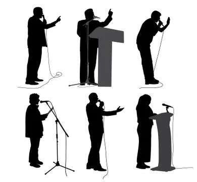 Public speaking Illustrazione stock