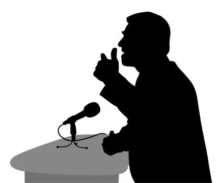 Public speaking Stock Illustration