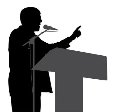 Public speaking Illustrazione stock