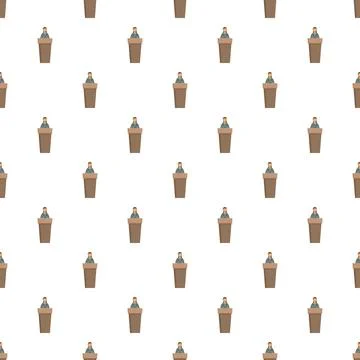 Public speaking pattern with speaker giving presentation Stock Illustration
