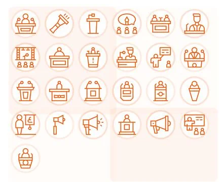 Public Speaking Premium Vector Bundle with 25 Retina Ready Display Perfect .. 스톡 일러스트