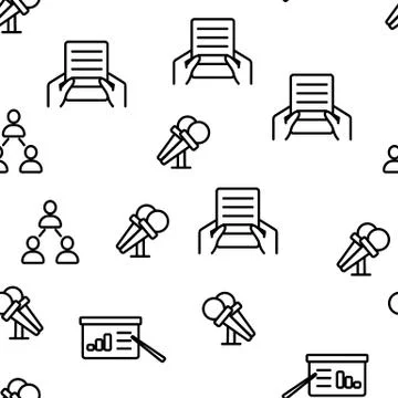 Public Speech Vector Seamless Pattern Illustrazione stock