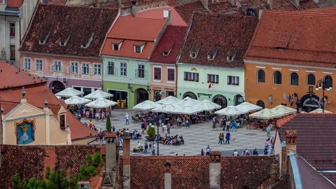Public square time lapse Stockbeeldmateriaal 78897486