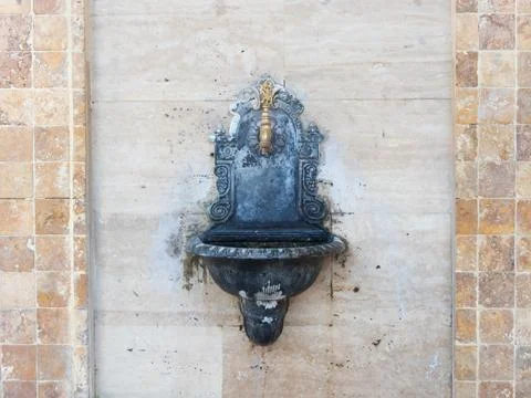 Public street source of cool drinking water Stock Photos