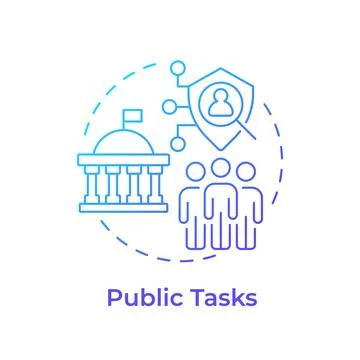 Public tasks blue gradient concept icon 스톡 일러스트