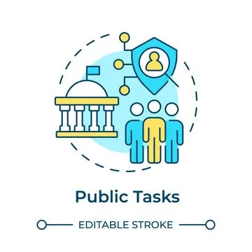 Public tasks multi color concept icon Stockillustratie