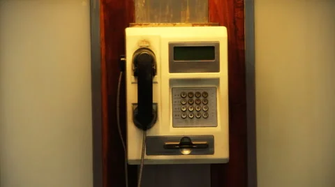 Public telephone at night Stock Footage 979278