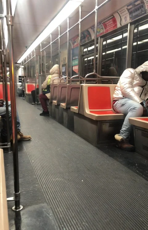 On a Public Train Stock Footage 226620546