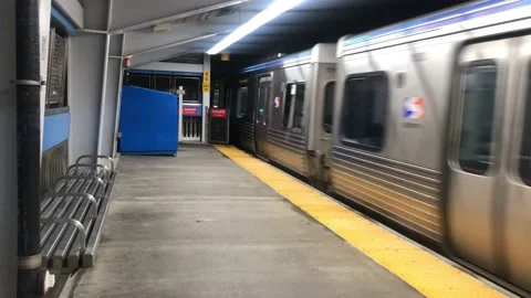 Public train passing Stock Footage 226626849