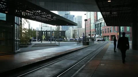 Public Train Transportation Stock Footage