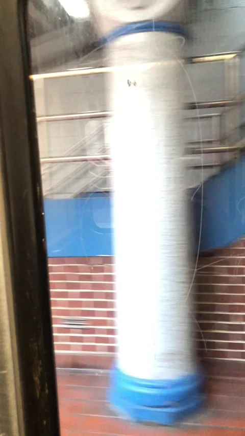 Public train window POV Stock Footage 244425792