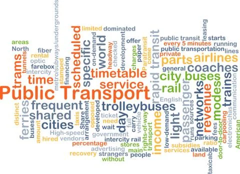 Public transport background concept Stock Illustration